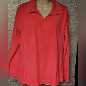 Columbia Pullover 1/4 Zip Pink Long Sleeve Women's Large